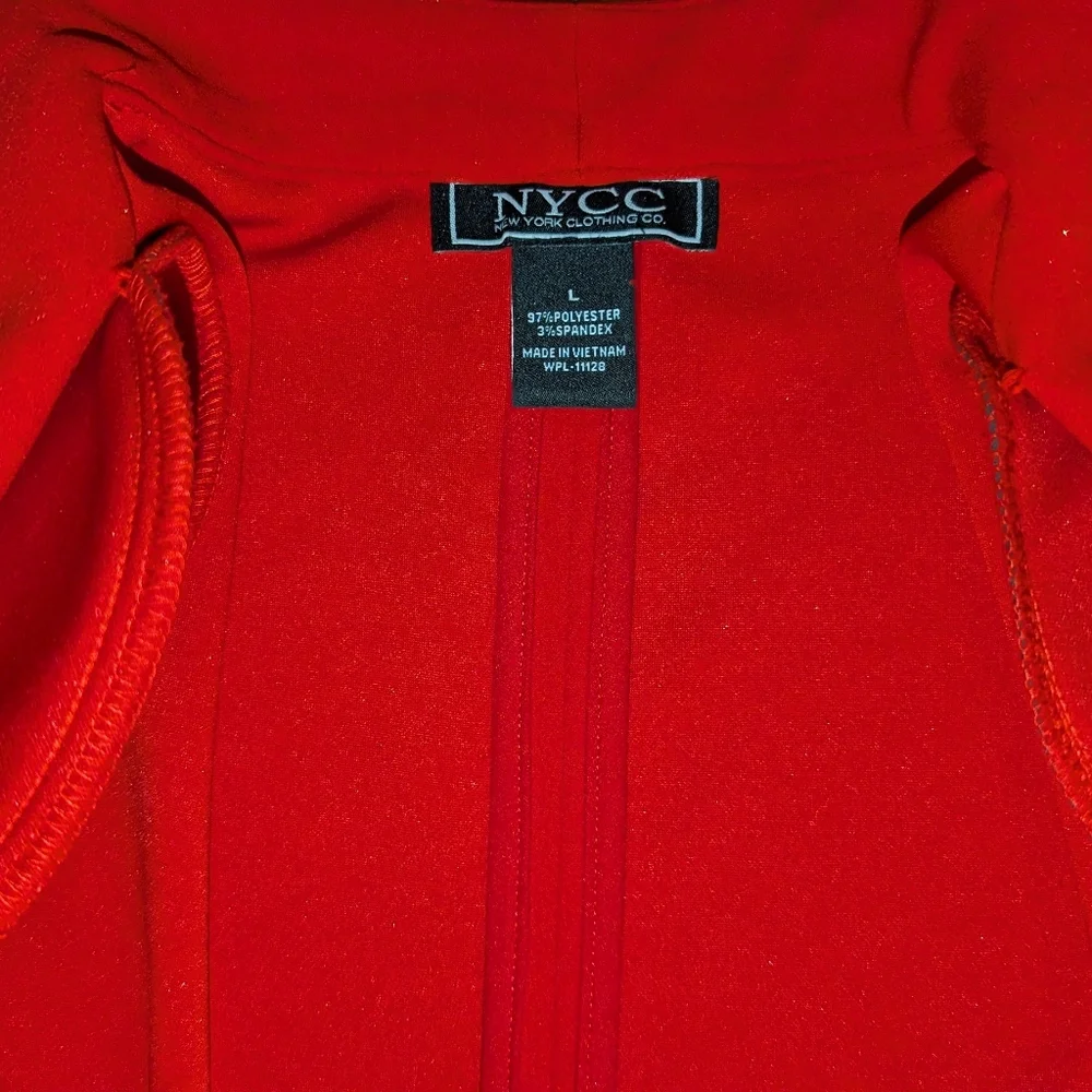 NYCC Red Women's Blazer- Lg NWOT - Picture 4 of 8